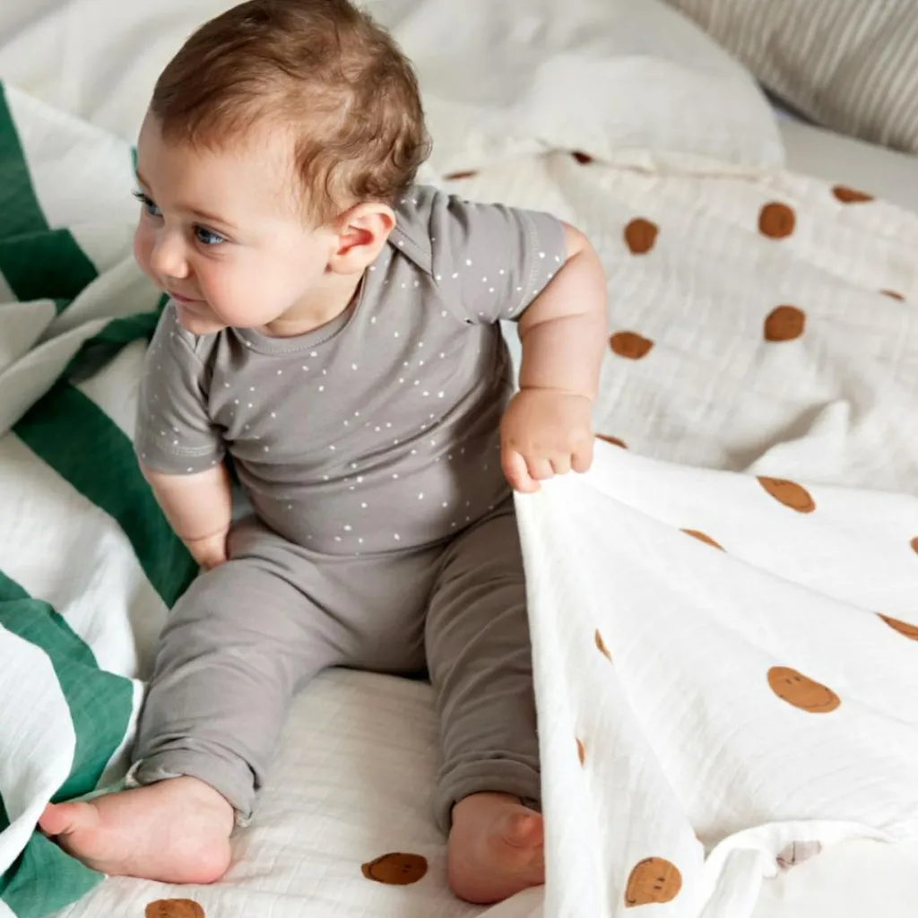 Lässig Lot de 3 langes Happy Rascals Smile bleu ciel (60 x 60 cm)