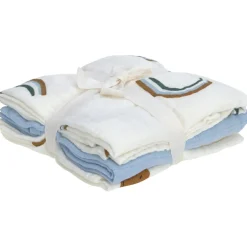 Lässig Lot de 3 langes Happy Rascals Smile bleu ciel (60 x 60 cm)