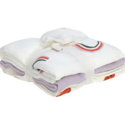 Lässig Lot de 3 langes Happy Rascals Coeur lavande (60 x 60 cm)