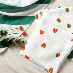 Lässig Lot de 3 langes Happy Rascals Coeur lavande (60 x 60 cm)