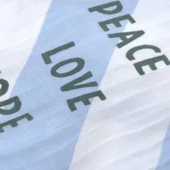 Lot de 2 langes Happy Rascals Smile bleu ciel (120 x 120 cm) Lange