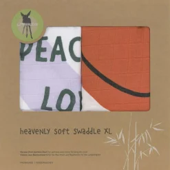 Lässig Lot de 2 langes Happy Rascals Coeur lavande (120 x 120 cm)