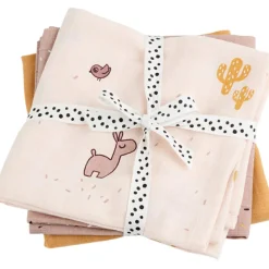 Done by Deer Lot de 3 langes Lalee Rose (70 x 70 cm)