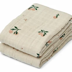 Clearance Lot de 2 langes Lewis Peach (65 x 65 cm) Lange