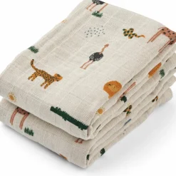 Liewood Lot de 2 langes Lewis Safari (65 x 65 cm)