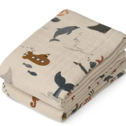 Sale Lot de 2 langes Lewis Sea Creature (65 x 65 cm) Lange