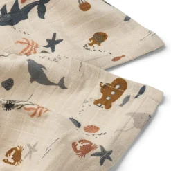 Sale Lot de 2 langes Lewis Sea Creature (65 x 65 cm) Lange