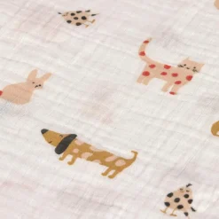 Outlet Lot de 3 langes Little Mateys orange épicé (60 x 60 cm) Lange