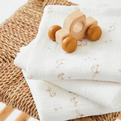 Noukie's Lot de 3 langes Mix & Match tortues (70x70 cm)