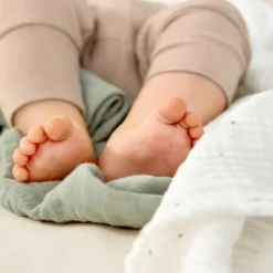 Lässig Lot de 3 langes mousseline GOTS Feuille (85 x 85 cm)