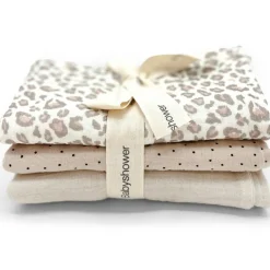 Babyshower Lot de 3 langes Soft Print (70 x 70 cm)