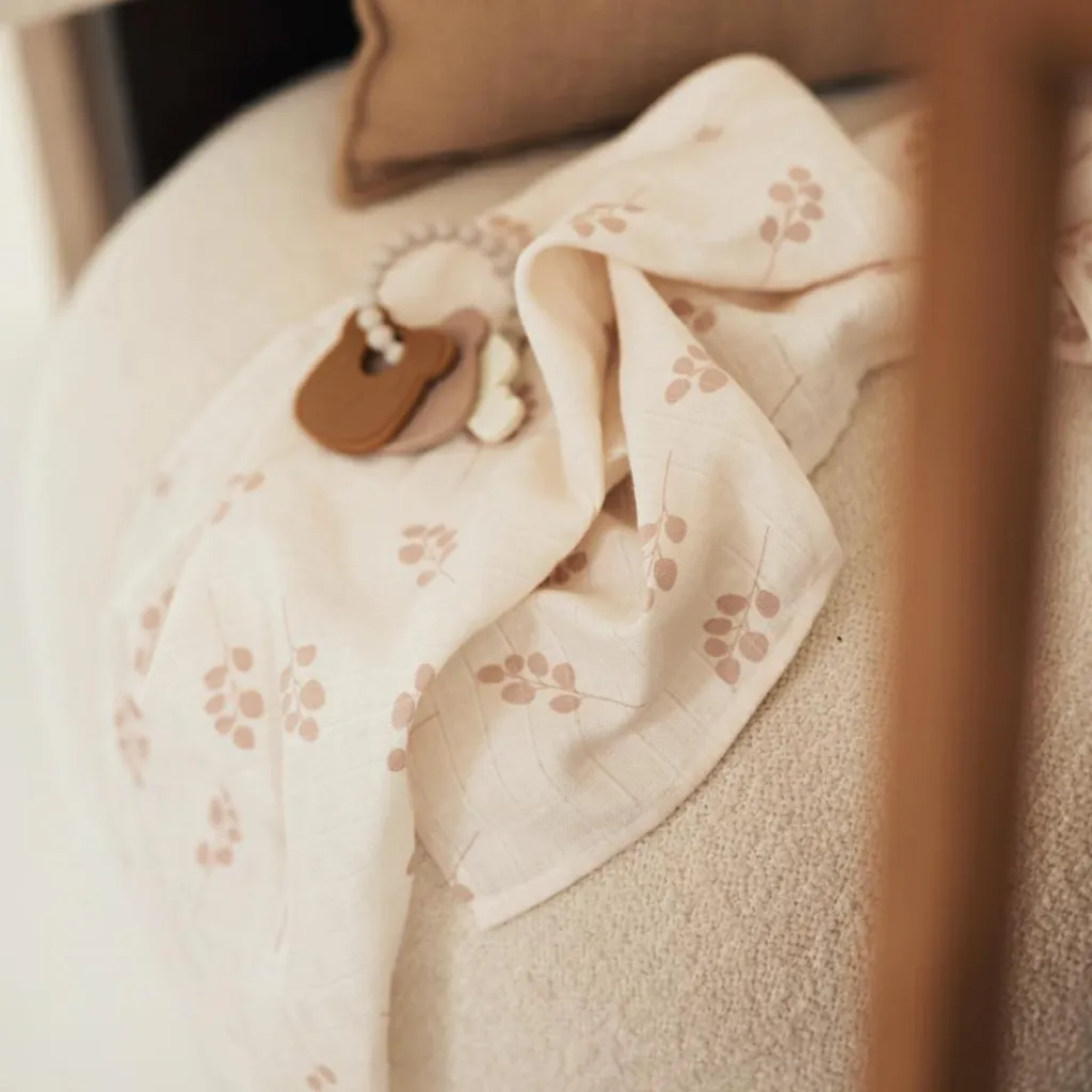 Clearance Lot de 2 maxi langes en gaze de coton Twig Wild Rose (115 x 115 cm) Lange