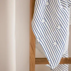 Sale Lot de 2 maxi-langes en coton Miffy Stripe Navy (115 x 115 cm) Lange