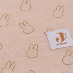 Jollein Lot de 2 maxi-langes en coton Miffy Wild Rose (115 x 115 cm)