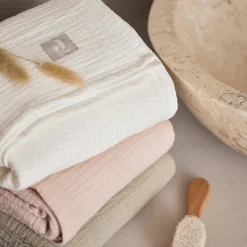 Sale Lot de 2 maxi-langes en coton Wild Rose-Ivory (115 x 115 cm) Lange