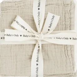 Baby's Only Lot de 3 mini lange Tender Beige-Clover (30 x 30 cm)