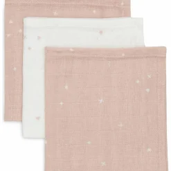 Jollein Lot de 3 mini langes en gaze de coton Wild Rose (31 x 31 cm)