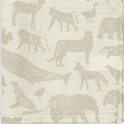 Clearance Lot de 3 mini langes en gaze de coton Animals Nougat (31 x 31 cm) Lange