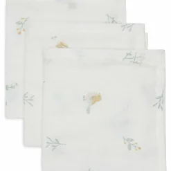 Jollein Lot de 3 mini langes en gaze de coton Lovely Birds (31 x 31 cm)