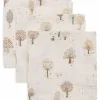 Jollein Lot de 3 mini langes en gaze de coton Tiny Park (31 x 31 cm)