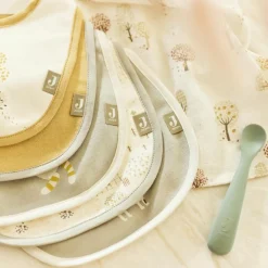 Jollein Lot de 3 mini langes en gaze de coton Tiny Park (31 x 31 cm)