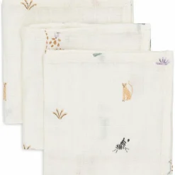 Jollein Lot de 3 mini langes en gaze de coton Jungle Jambo (31 x 31 cm)