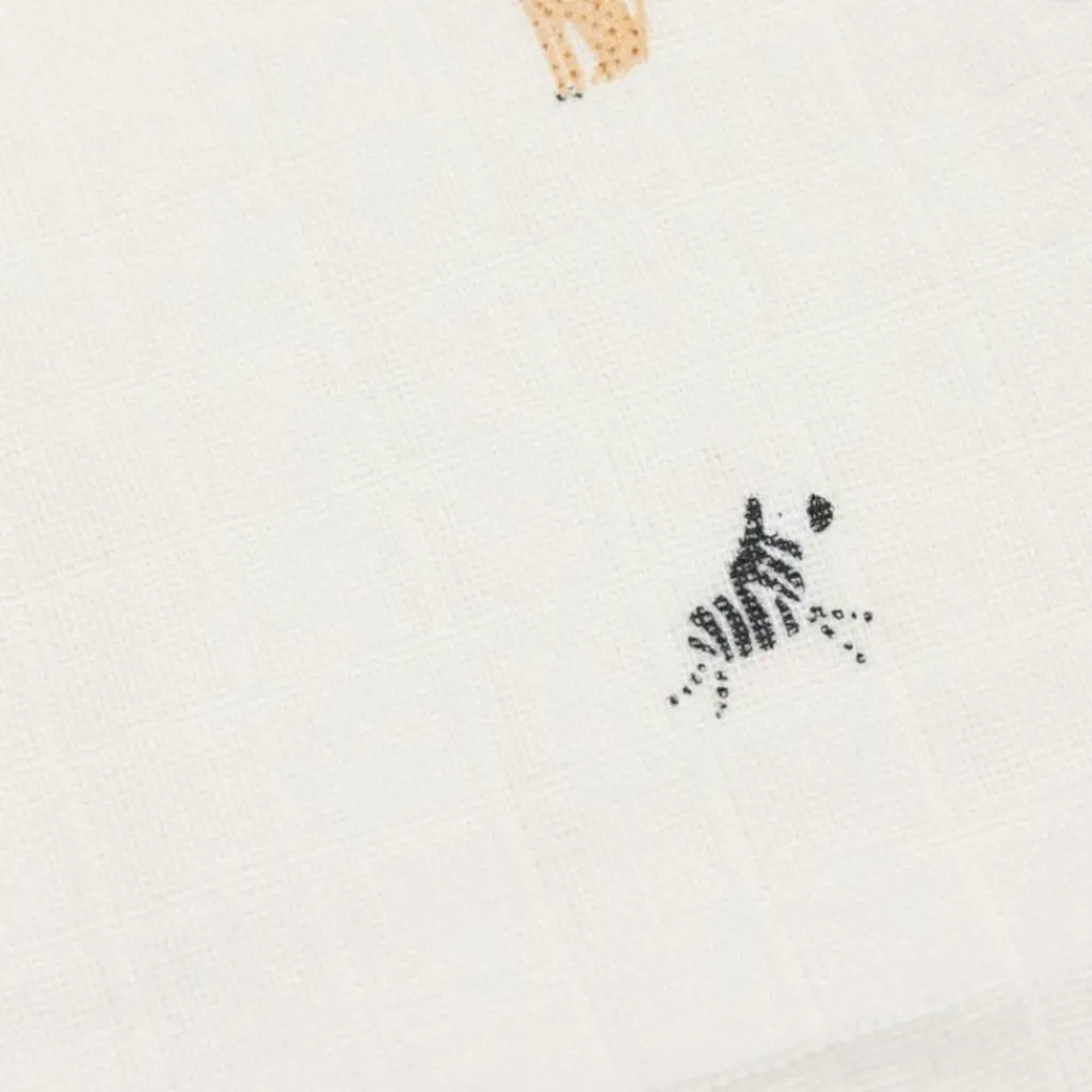 Jollein Lot de 3 mini langes en gaze de coton Jungle Jambo (31 x 31 cm)