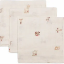 Outlet Lot de 3 mini langes en gaze de coton Animal Friends (31 x 31 cm) Lange