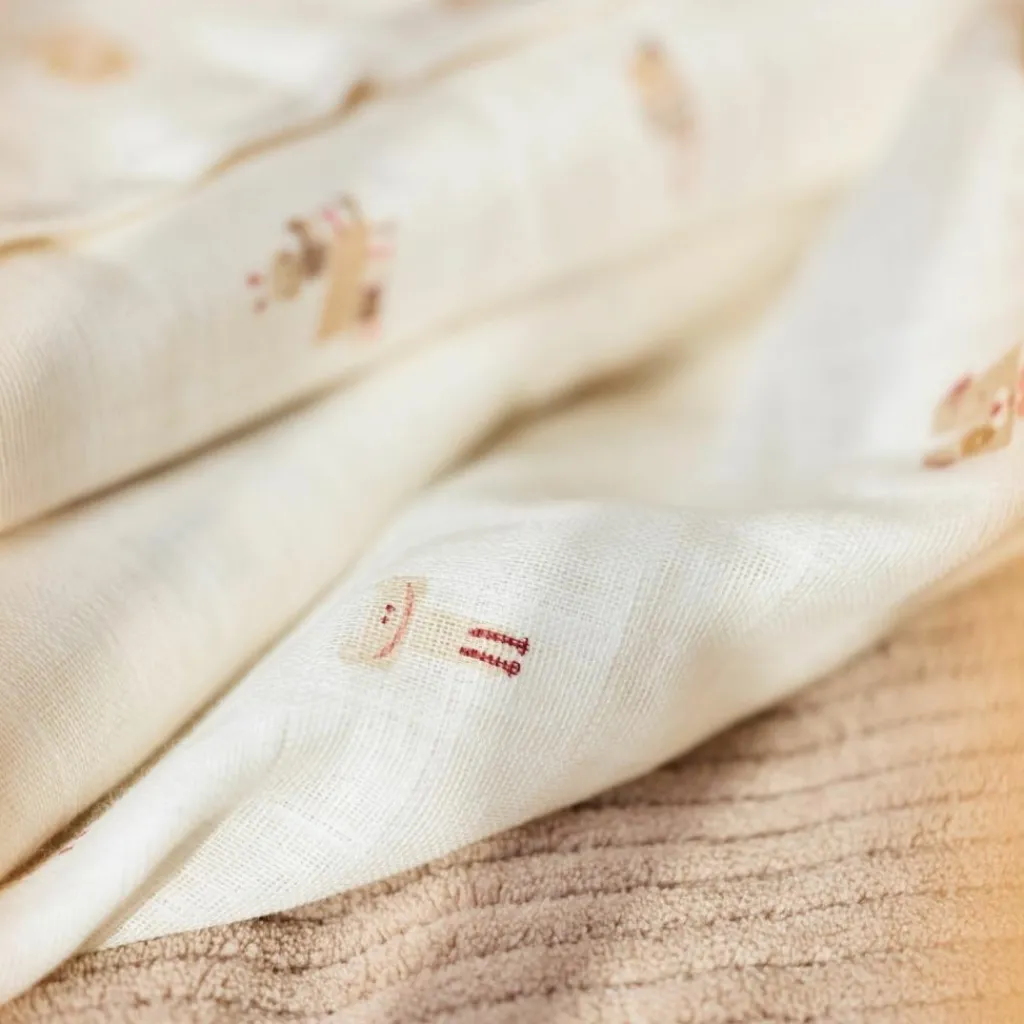 Outlet Lot de 3 mini langes en gaze de coton Animal Friends (31 x 31 cm) Lange