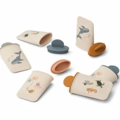 Liewood Lot de 6 minis moules à glace Malik Sea Creature