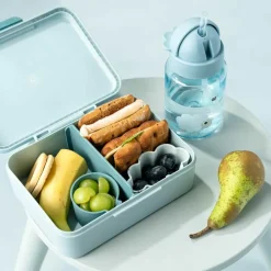 Done by Deer Lot de 3 moules en silicone Happy clouds Bleu