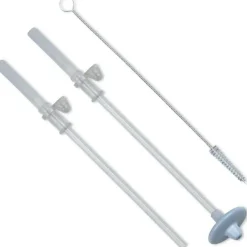 Lot de 2 pailles en silicone, 1 leste et 1 brosse (pour grande tasse) Tasse