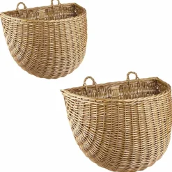 Outlet Lot de 2 paniers à suspendre en osier Etagère Murale