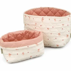 Hot lot de 2 paniers de rangement matelassés Bows Panier De Toilette