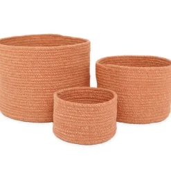 Hot Lot de 3 paniers de rangement Ilse ambre Panier De Rangement