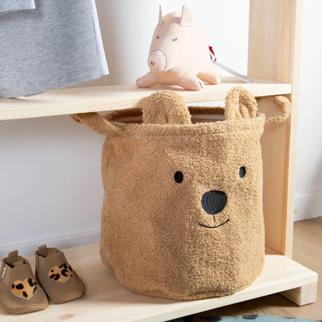 Clearance Lot de 3 paniers Teddy beige Panier De Rangement