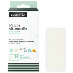 Suavinex Lot de 36 patchs à la citronnelle anti-moustique