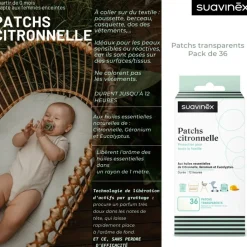 Suavinex Lot de 36 patchs à la citronnelle anti-moustique