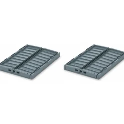 Outlet Lot de 2 petites caisses de rangement Weston S Whale blue Panier De Rangement