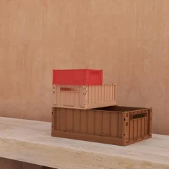 Sale Lot de 2 petites caisses de rangement Weston S Tuscany rose Panier De Rangement