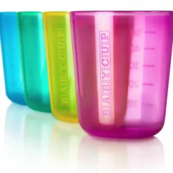 Babycup Lot de 4 petites tasses multicolores