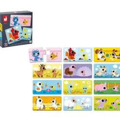 Best Lot de 12 petits puzzles Parents et bébés animaux Puzzle