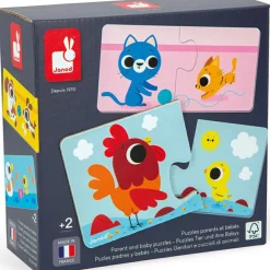 Best Lot de 12 petits puzzles Parents et bébés animaux Puzzle
