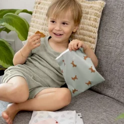 Hot Lot de 2 Pochettes à goûter Little Forest Renard Pochette À Goûter