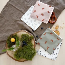 Hot Lot de 2 Pochettes à goûter Little Forest Renard Pochette À Goûter