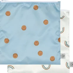 Outlet Lot de 2 pochettes pour Snack Happy Rascals Smile Pochette À Goûter