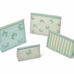 Liewood Lot de 4 pochettes réutilisables Crab
