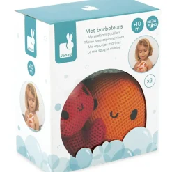 Janod Lot de 3 éponges de bain barboteurs marins