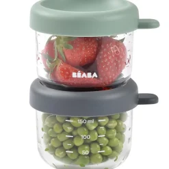 Clearance Lot de 2 portions verre 150 ml Mineral-Sage green Pots De Conservation