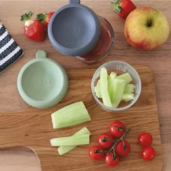 Clearance Lot de 2 portions verre 150 ml Mineral-Sage green Pots De Conservation